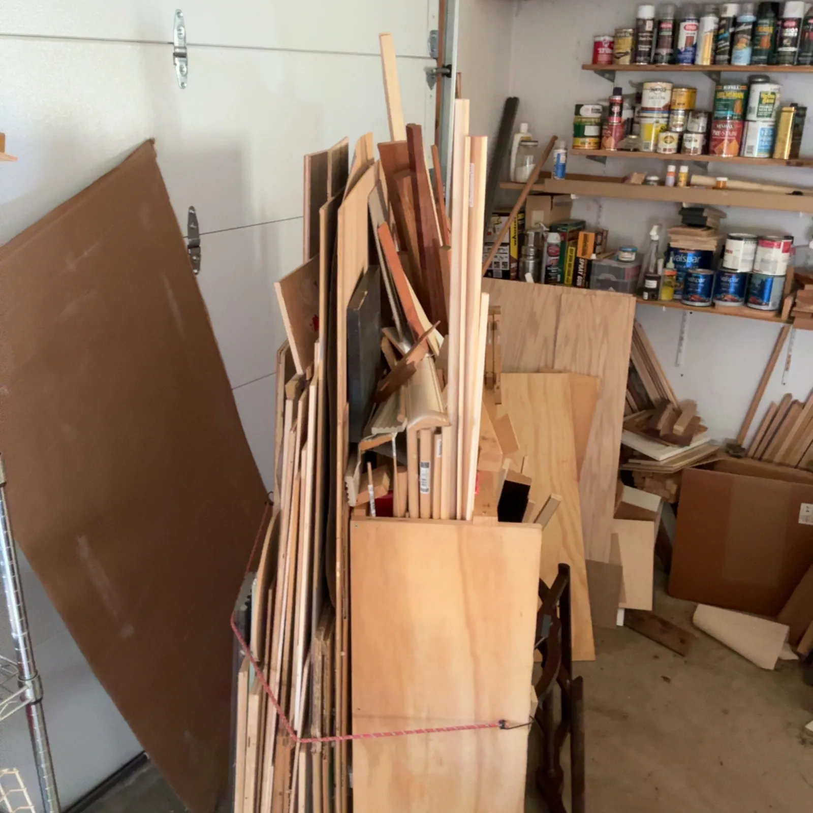 Assorted Woodworking Lumber Plywood and Trim Lot