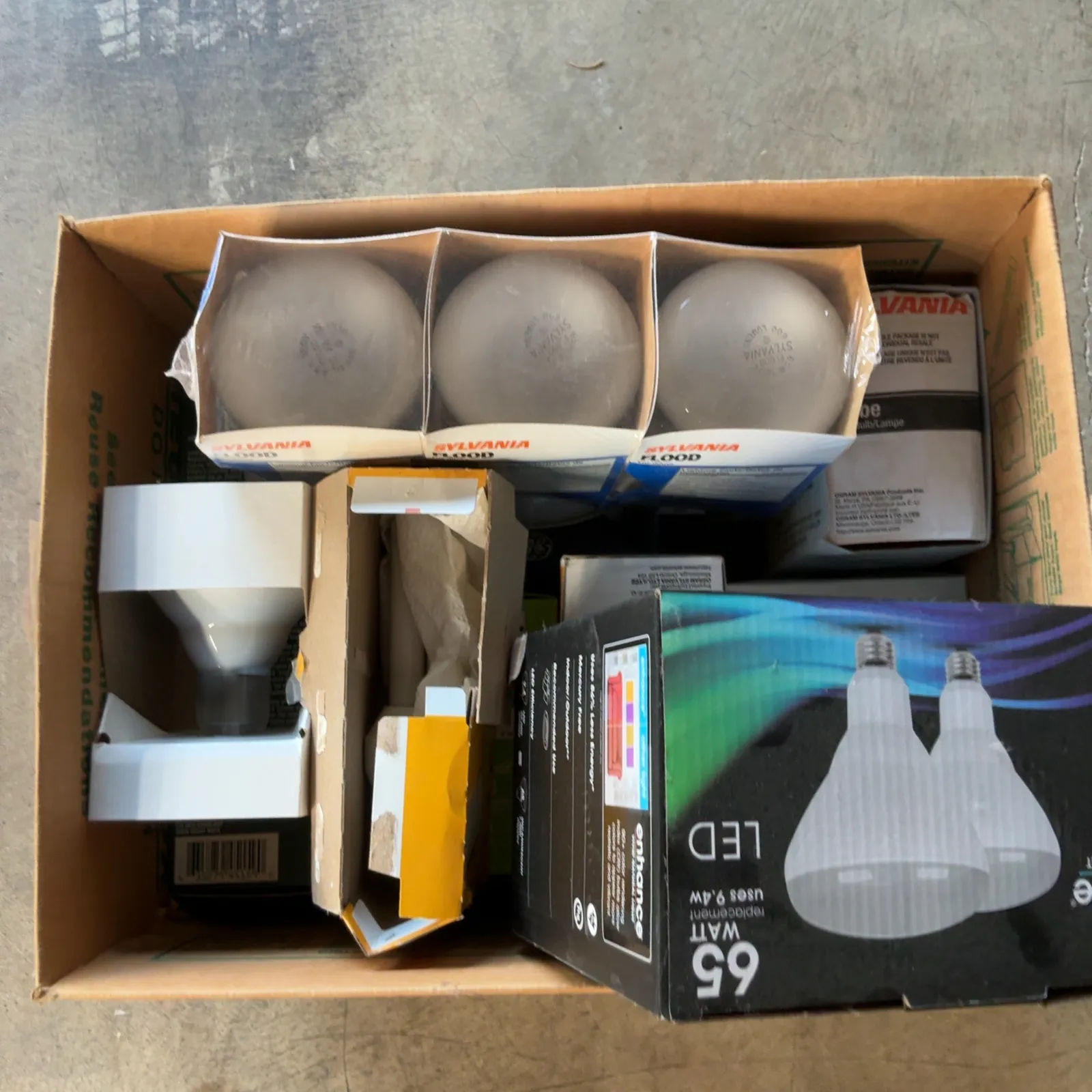 Mixed Boxed LED, Flood and Globe Light Bulb Lot
