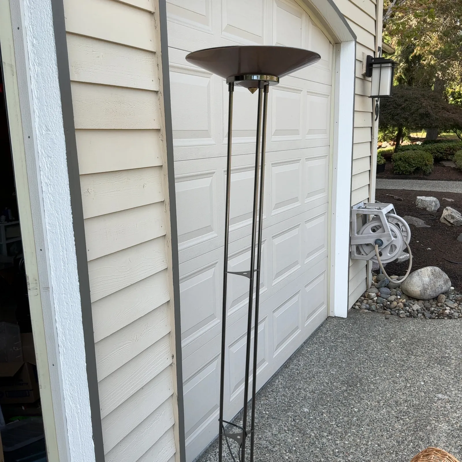 71-Inch Dimmable Smoked Shade Torchiere Floor Lamp