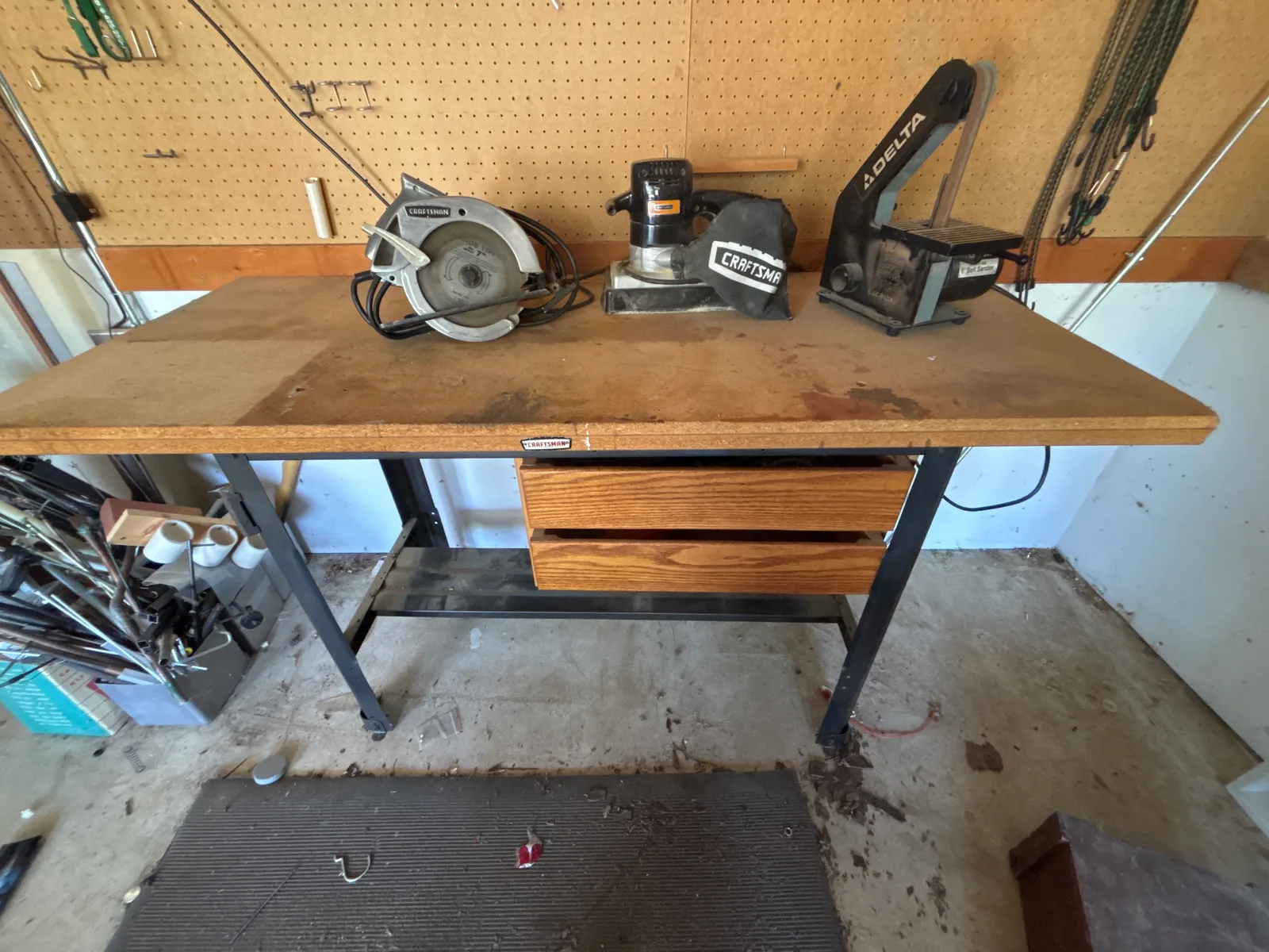 Craftsman Workbench with Circular Saw Router & Sander