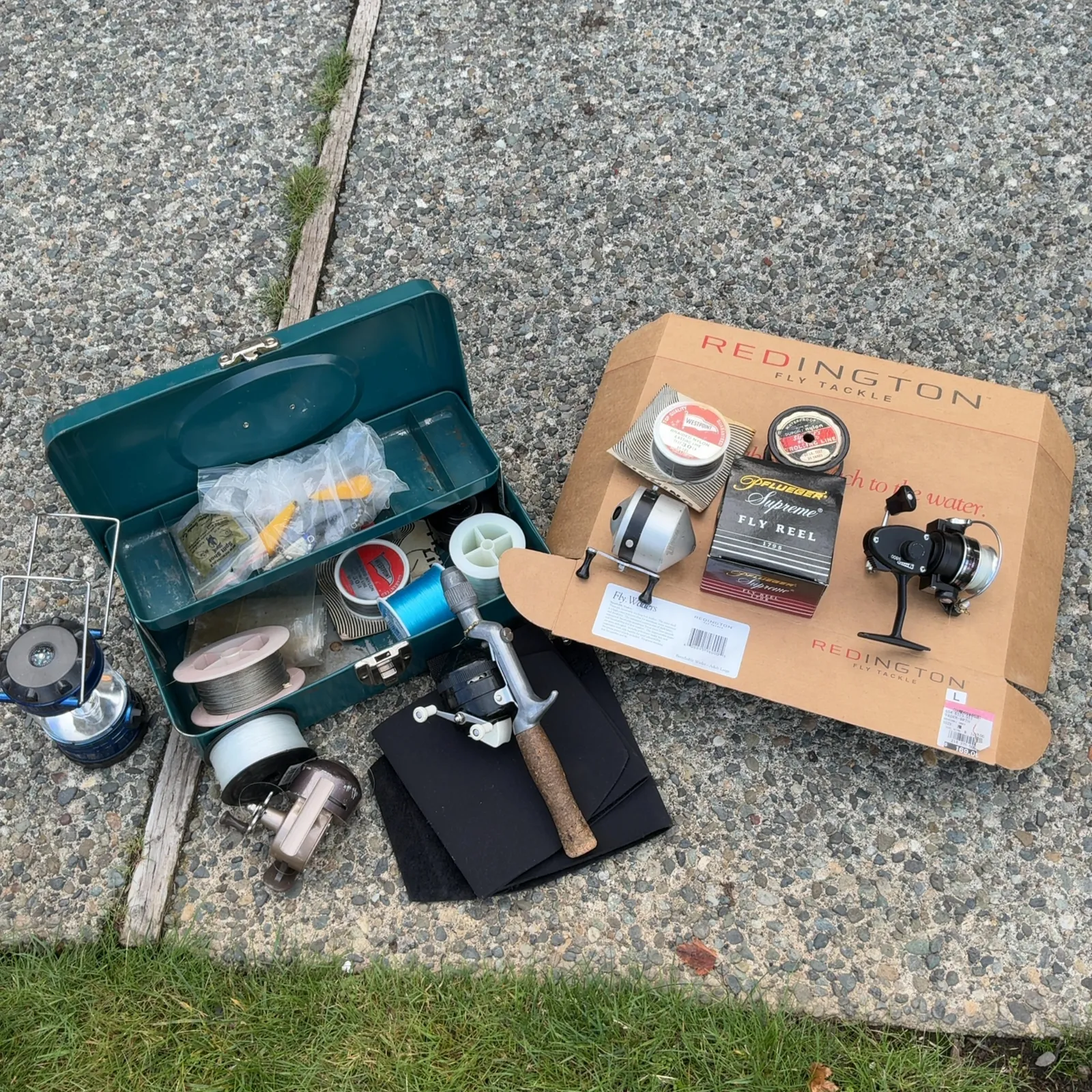 Redington Waders, Vintage Reels & Fishing Tackle Lot