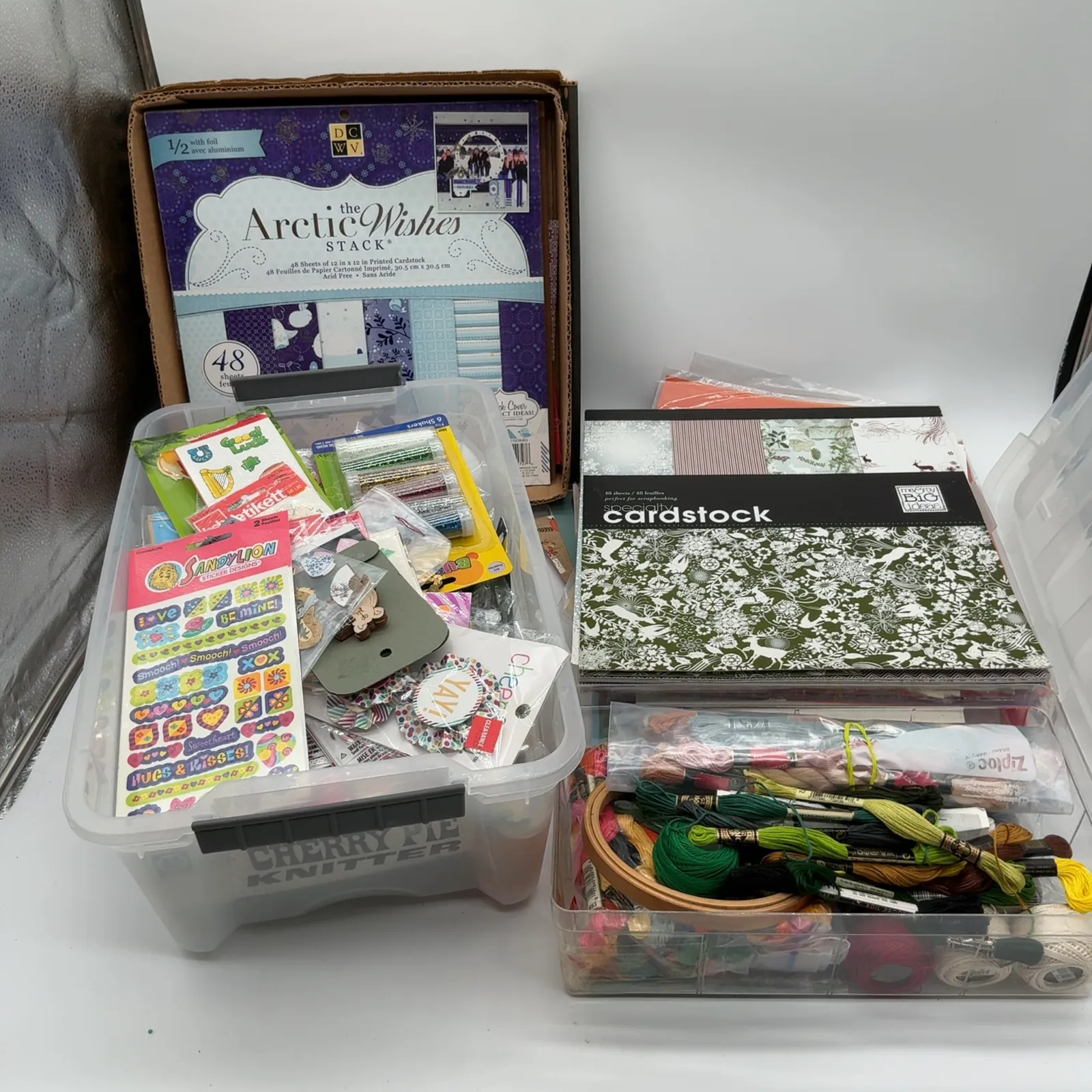 Scrapbooking Craft Supplies Cardstock Paper Lot