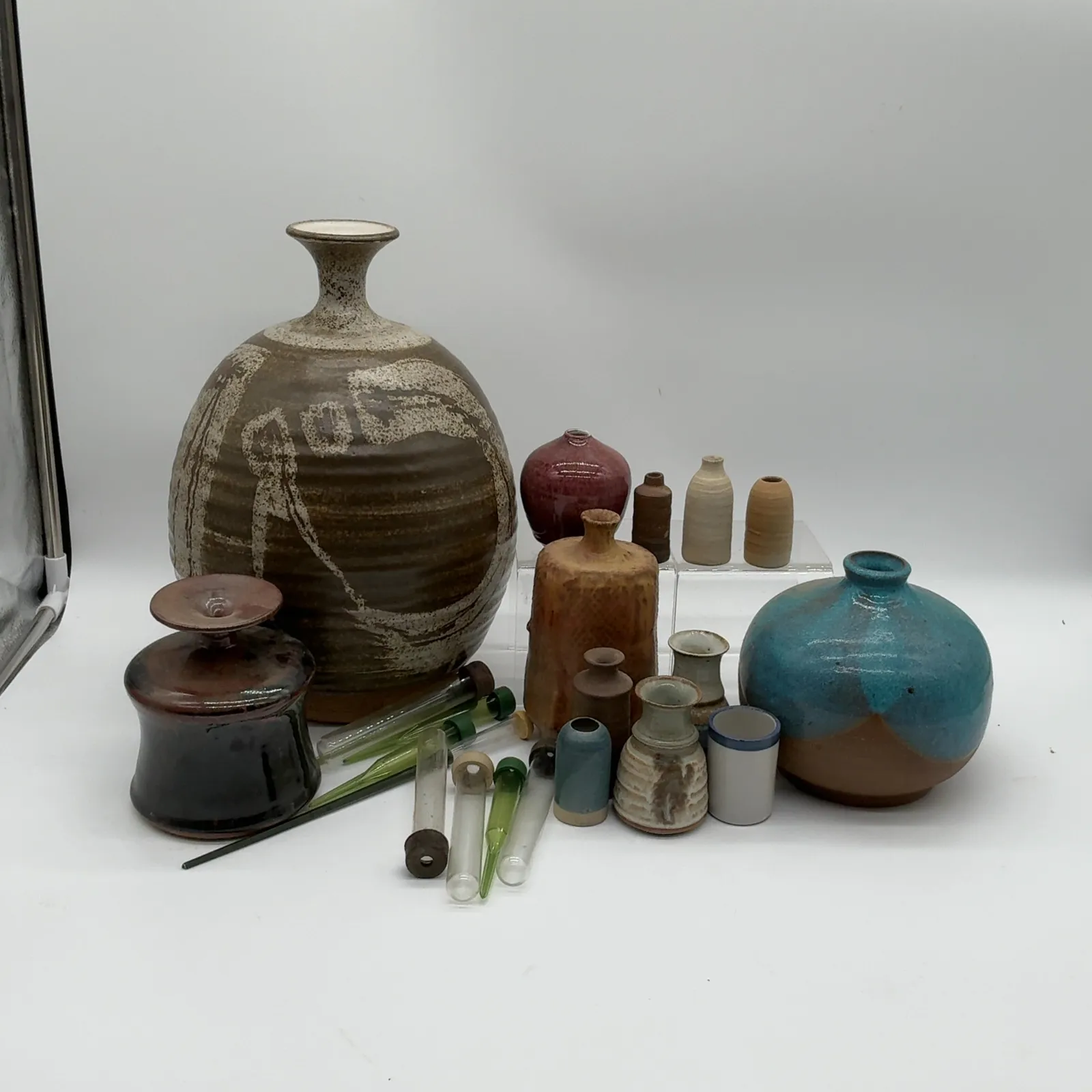 Studio Art Pottery Vases & Glass Vials Collection