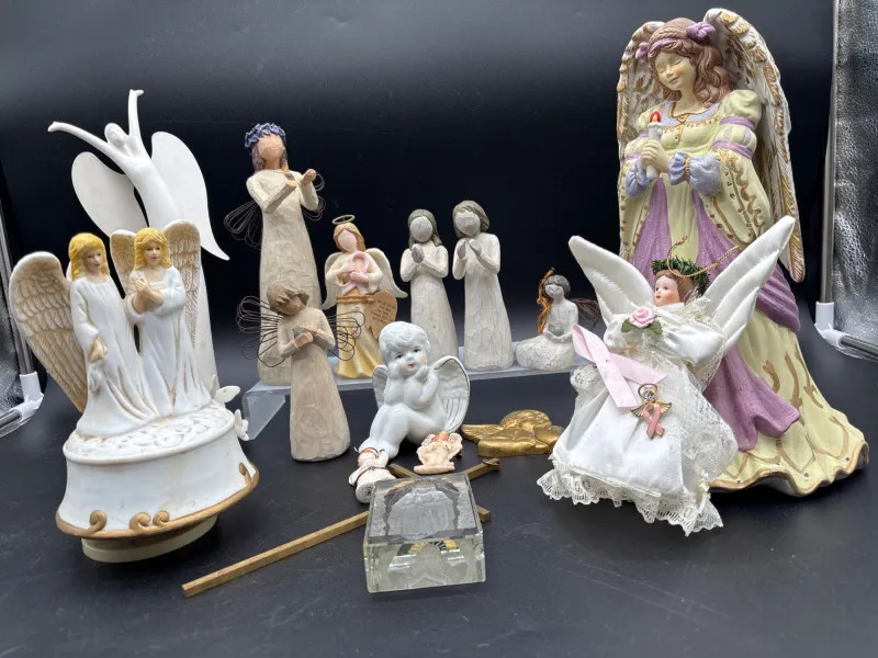 Angel Music Box Lot Figurines Wind Up Religious Decor - Sequim Estate Auction – A Life of Adventure & Humor | Ocean Bid Auction