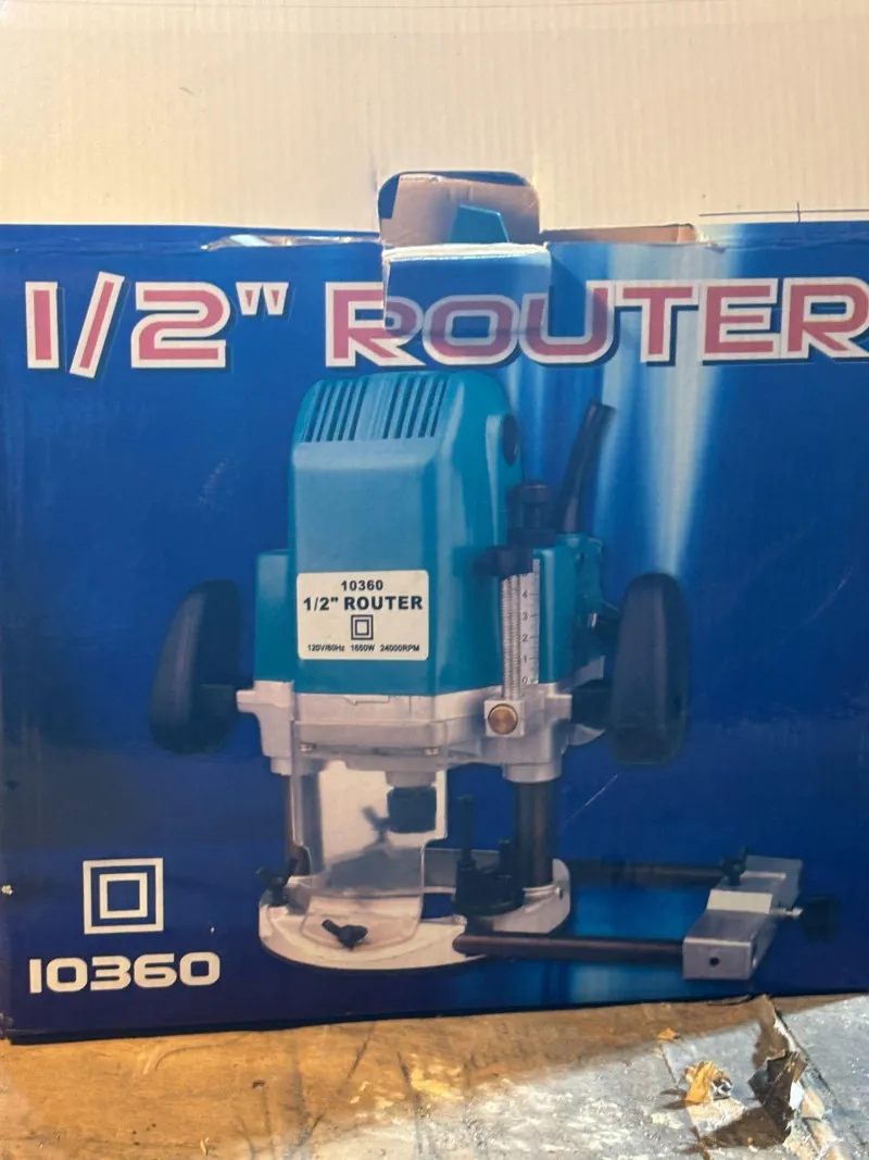 1/2" Electric Wood Router Model 10360 w/ Box – 24000 RPM - Sequim Estate Auction – A Life of Adventure & Humor | Ocean Bid Auction