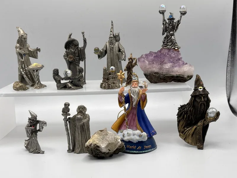 Wizard Figurine Collection w Crystals Fantasy Decor Lot - Sequim Estate Auction – A Life of Adventure & Humor | Ocean Bid Auction