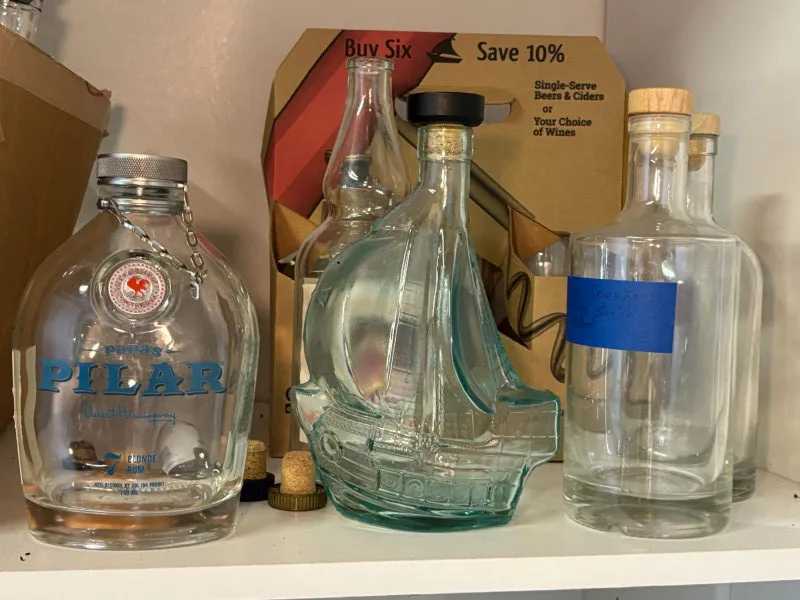 Large Lot Glass Bottles Decanters Barware DIY Distilling Mix - Sequim Estate Auction – A Life of Adventure & Humor | Ocean Bid Auction
