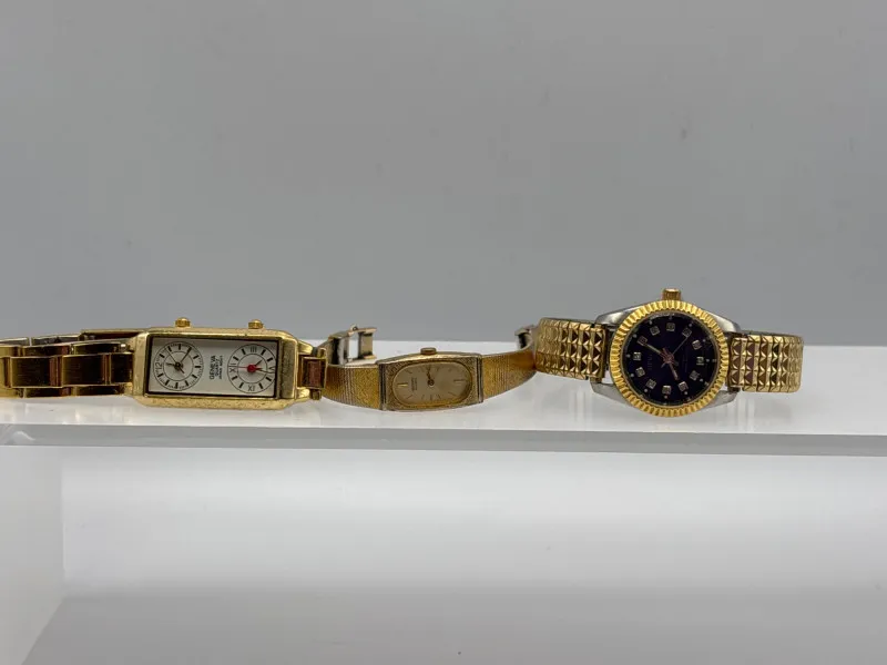 Vintage & Fashion Watch Lot – Gold Tone Wristwatches (3) - Sequim Estate Auction – A Life of Adventure & Humor | Ocean Bid Auction