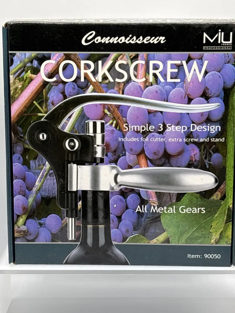 Connoisseur Corkscrew Wine Opener Set w Box Metal Gears - Sequim Estate Auction – A Life of Adventure & Humor | Ocean Bid Auction