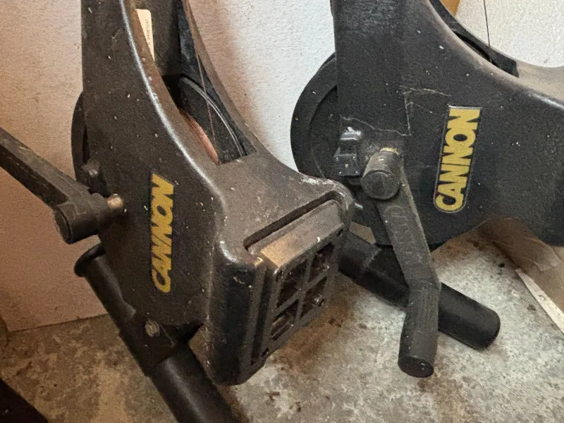 Cannon Manual Downriggers Pair Hand Crank Fishing Gear - Sequim Estate Auction – A Life of Adventure & Humor | Ocean Bid Auction