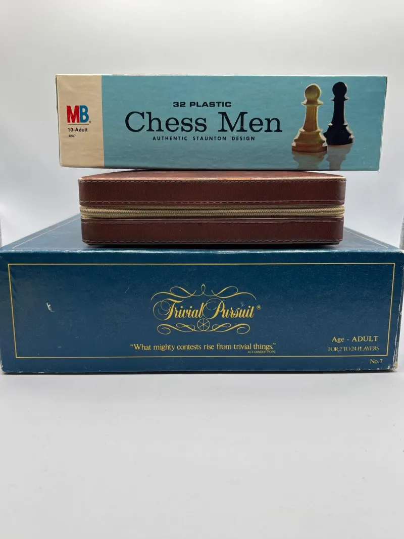 Backgammon Set w/ Case + Chess Pieces & Trivial Pursuit - Sequim Estate Auction – A Life of Adventure & Humor | Ocean Bid Auction