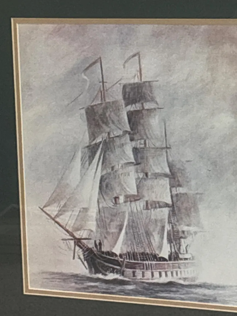 Stunning Sailing Ship Art “Sail and Fog” Signed Kelly - Sequim Estate Auction – A Life of Adventure & Humor | Ocean Bid Auction