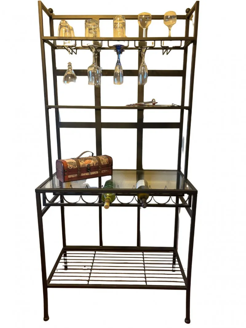Bar Cart Set w Glasses Wine Rack Opener Decor Bundle - Sequim Estate Auction – A Life of Adventure & Humor | Ocean Bid Auction