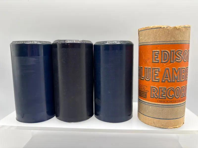 Edison Blue Amberol Cylinder Records Lot Vintage Phonograph - Sequim Estate Auction – A Life of Adventure & Humor | Ocean Bid Auction