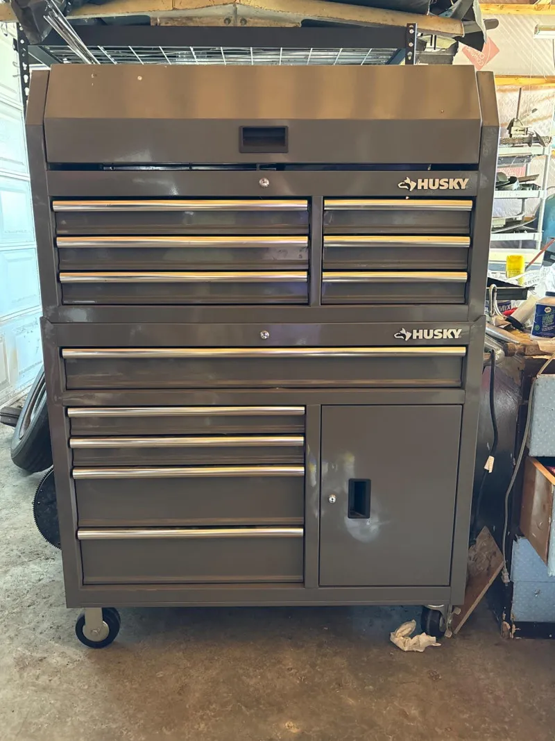 Husky Tool Chest & Rolling Cabinet Combo – Loaded with Tools - Sequim #2: Cars, Tools & Shop Liquidation – Everything Must Go! | Ocean Bid Auction