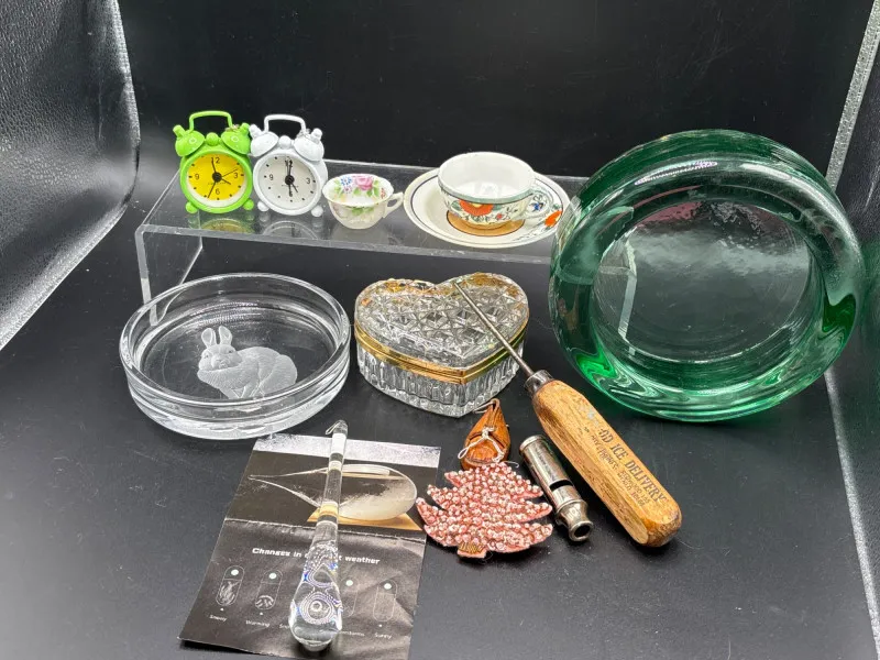 Vintage Hoya & Blenko Art Glass, Crystal & Curios Set - Designer Decor and Other Treasures | Ocean Bid Auction