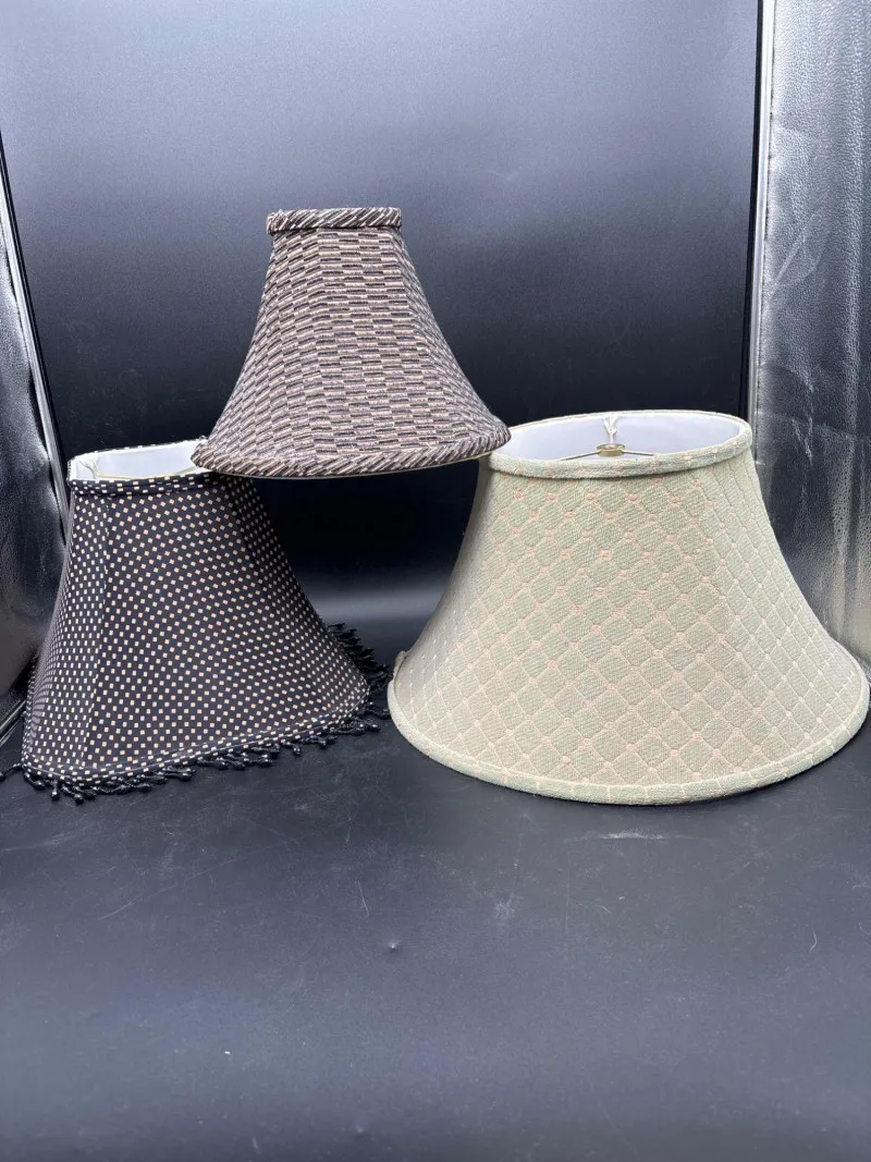 Set of 3 Assorted Fabric & Textured Lamp Shades - Designer Decor and Other Treasures | Ocean Bid Auction