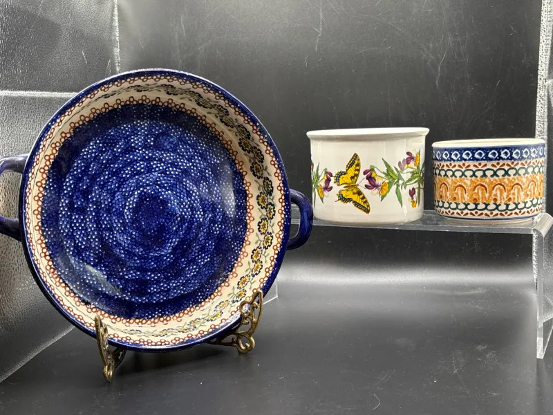 3pc Designer Stoneware - Boleslawiec & Portmeirion - Designer Decor and Other Treasures | Ocean Bid Auction