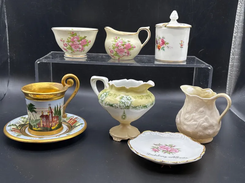 7pc Vintage Capodimonte, Belleek & Sutherland China Set - Designer Decor and Other Treasures | Ocean Bid Auction
