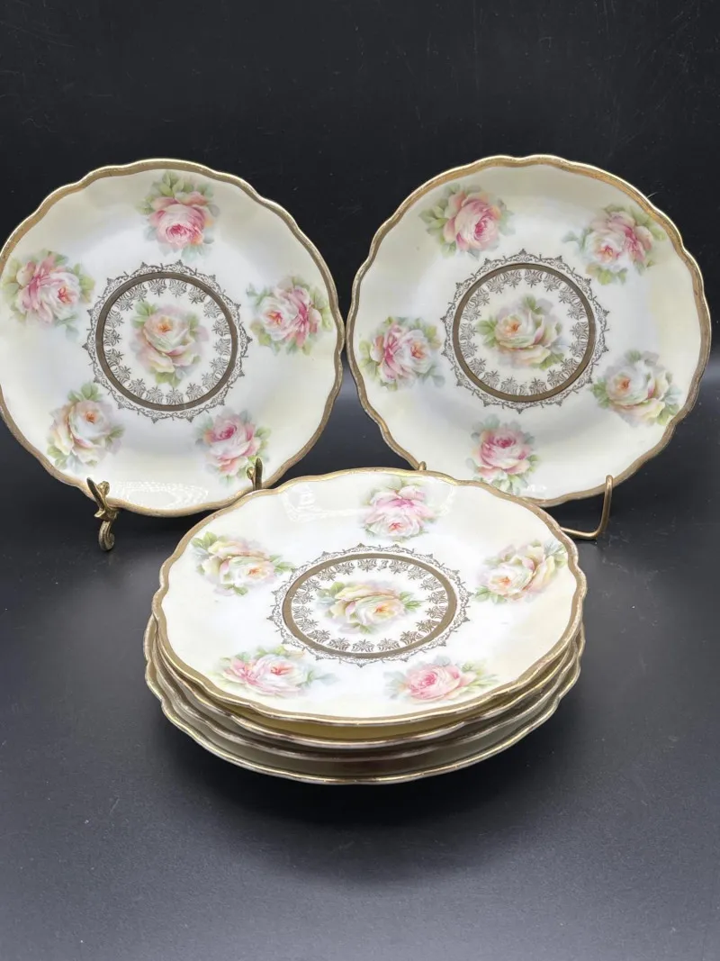 6pc Genuine Haviland France Floral Dessert Plates - Designer Decor and Other Treasures | Ocean Bid Auction