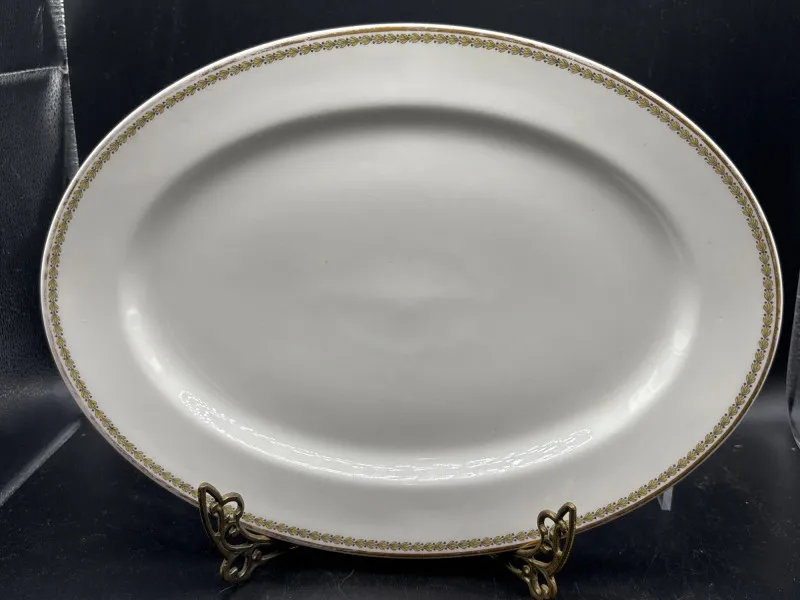 Haviland & Co. Limoges France Albany Oval Serving Platter | Greek Key - Designer Decor and Other Treasures | Ocean Bid Auction