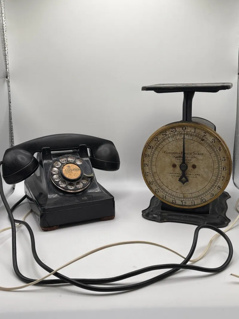 Vintage Rotary Phone Columbia Family Scale Industrial Decor - Designer Decor and Other Treasures | Ocean Bid Auction
