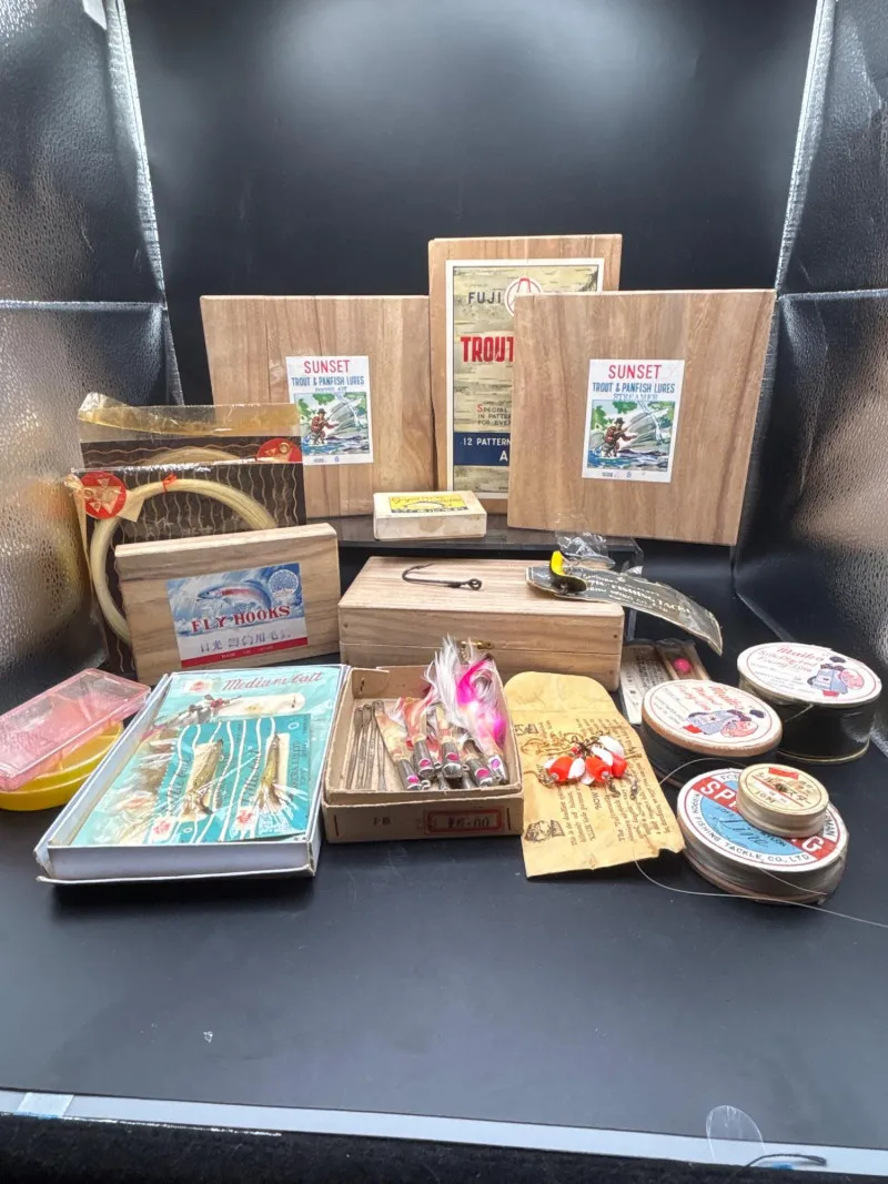 Vintage Sunset & U.S. Line Co. Fishing Tackle Set - Designer Decor and Other Treasures | Ocean Bid Auction