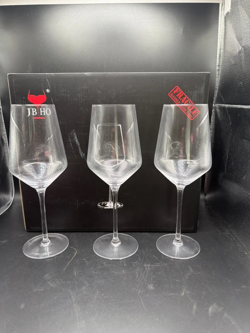 STUNNING JB HO Hand-Blown Italian Style Wine Glasses | 7pc Collection - Designer Decor and Other Treasures | Ocean Bid Auction