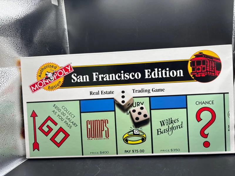 Monopoly: San Francisco Edition | Board Game | Unopened Contents - Designer Decor and Other Treasures | Ocean Bid Auction
