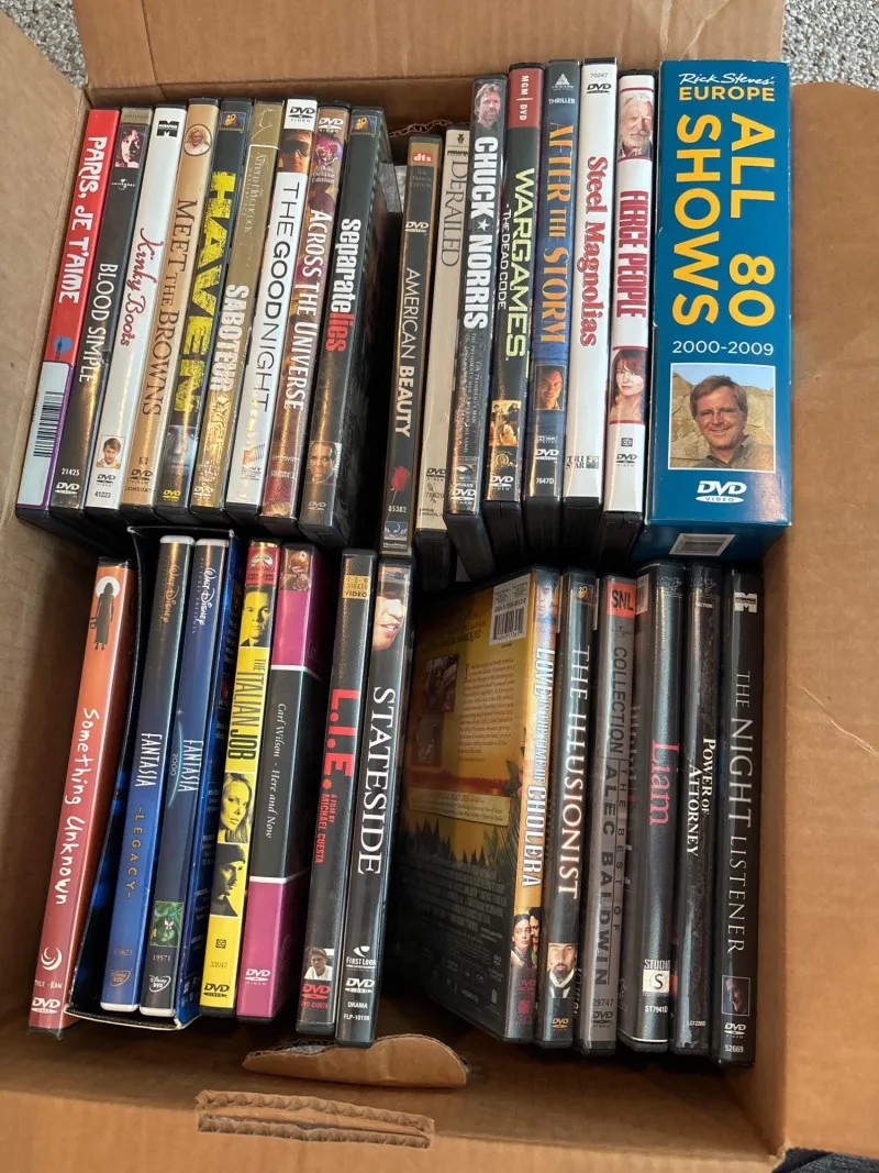Large 2-Box Collection of Assorted DVD Movies - Designer Decor and Other Treasures | Ocean Bid Auction