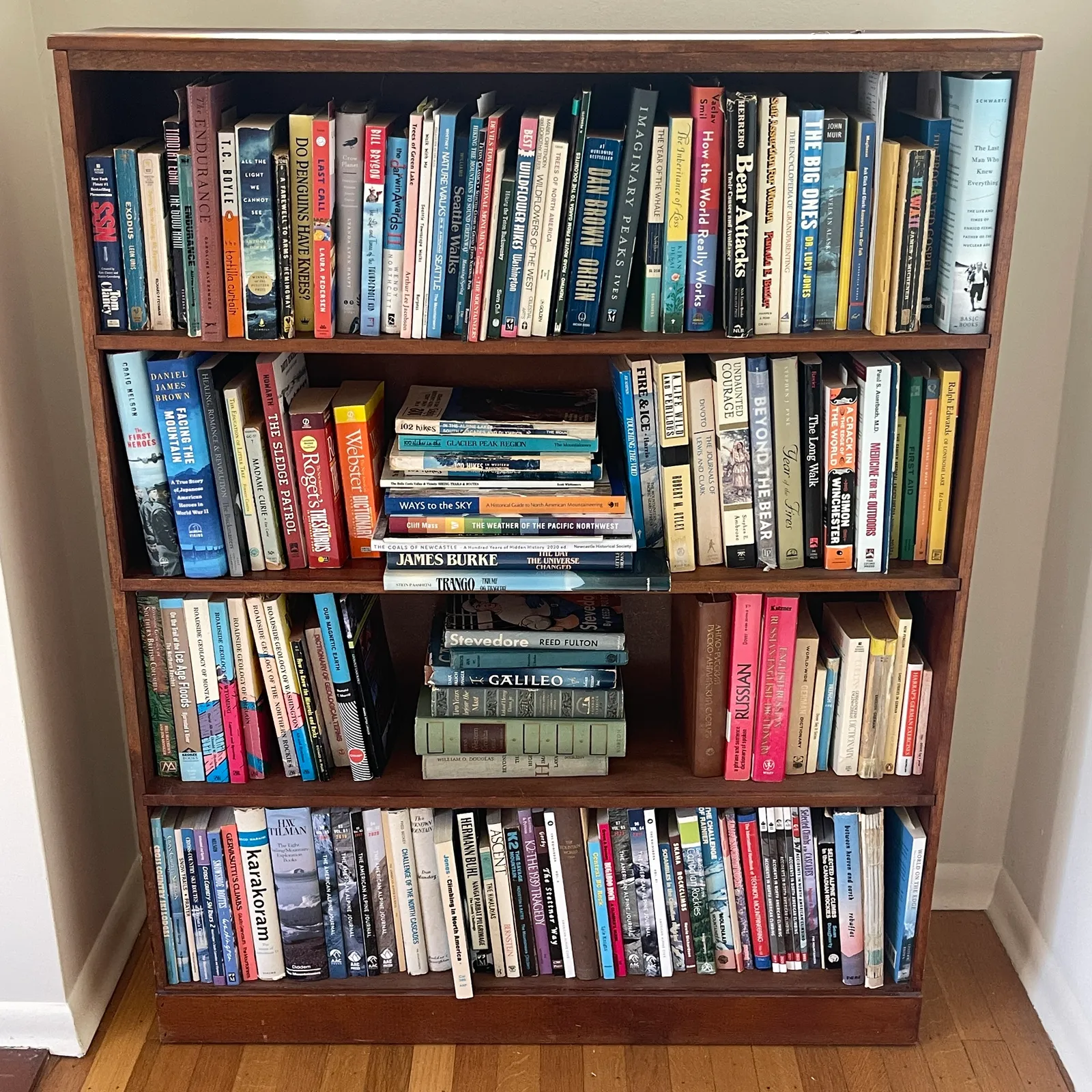 Large Book Lot w/ Wood Bookshelf – Pacific NW, Hiking, History & Fiction - Sterling Silver, Stones & Seattle History Estate Auction and 0% buyers premium! | Ocean Bid Auction