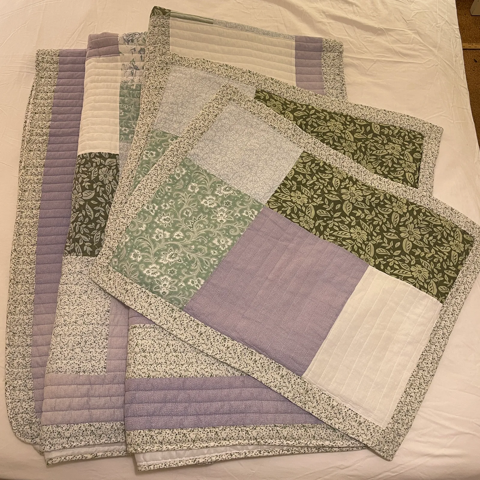 Full Size Patchwork Quilt & Matching Shams - Sterling Silver, Stones & Seattle History Estate Auction and 0% buyers premium! | Ocean Bid Auction