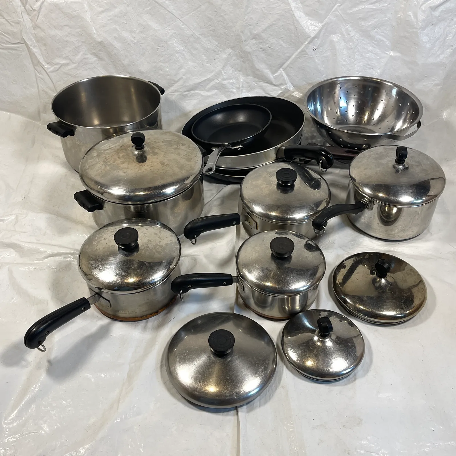 Stainless Cookware Lot Lids Colander Revier Mirron