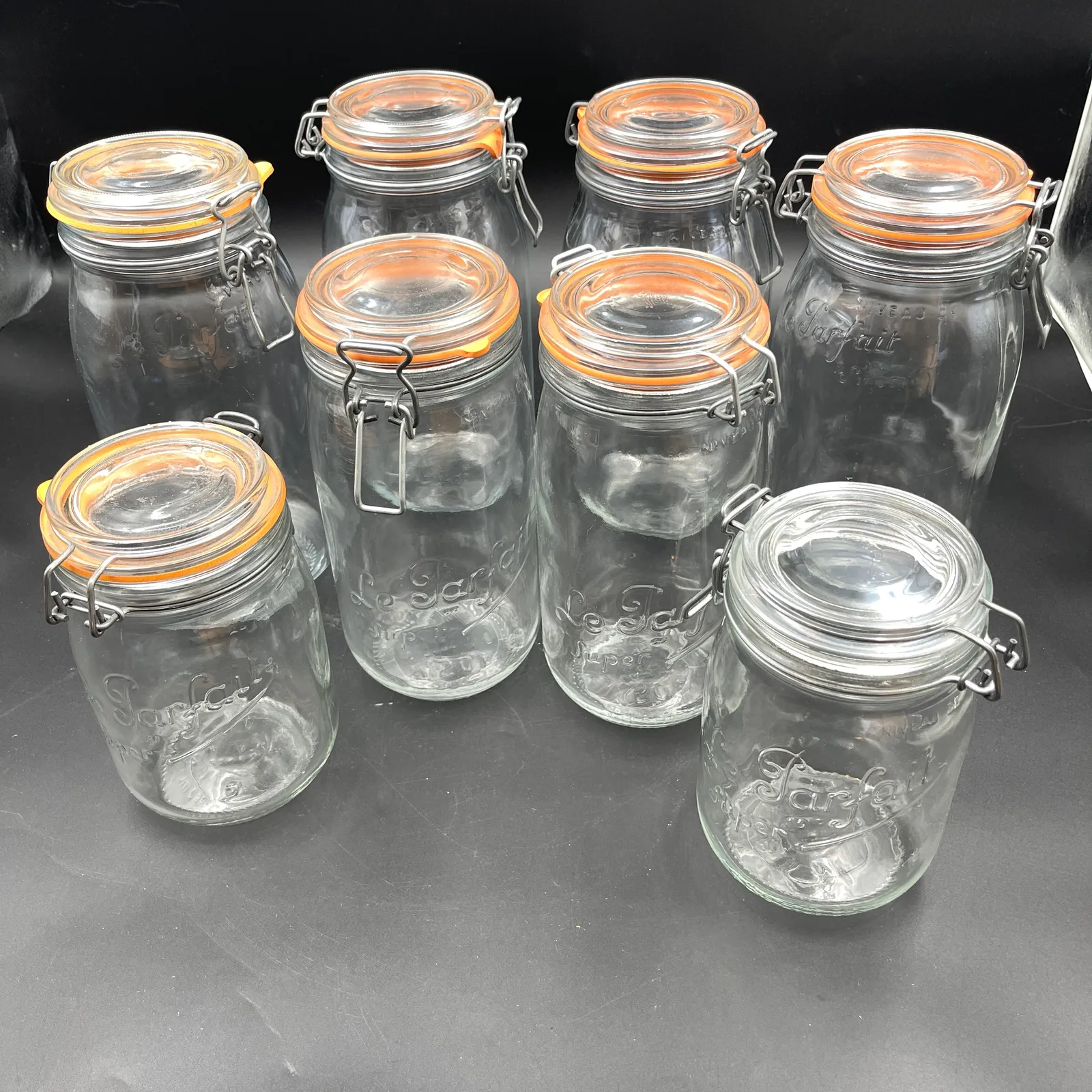 Le Parfait Super French Glass Canning Jars - Sterling Silver, Stones & Seattle History Estate Auction and 0% buyers premium! | Ocean Bid Auction