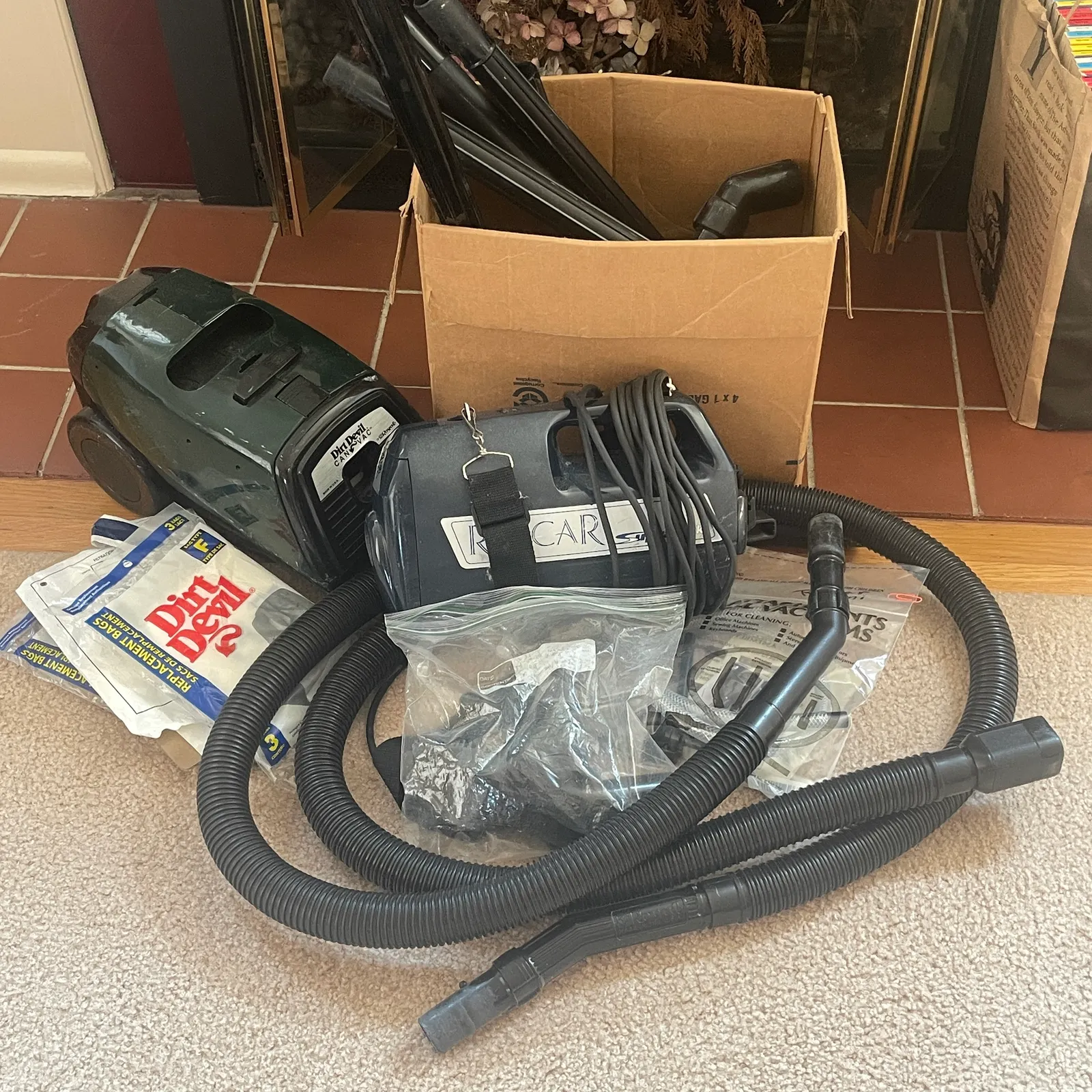 Dirt Devil & Riccar Canister Vacuums with Accessories - Sterling Silver, Stones & Seattle History Estate Auction and 0% buyers premium! | Ocean Bid Auction