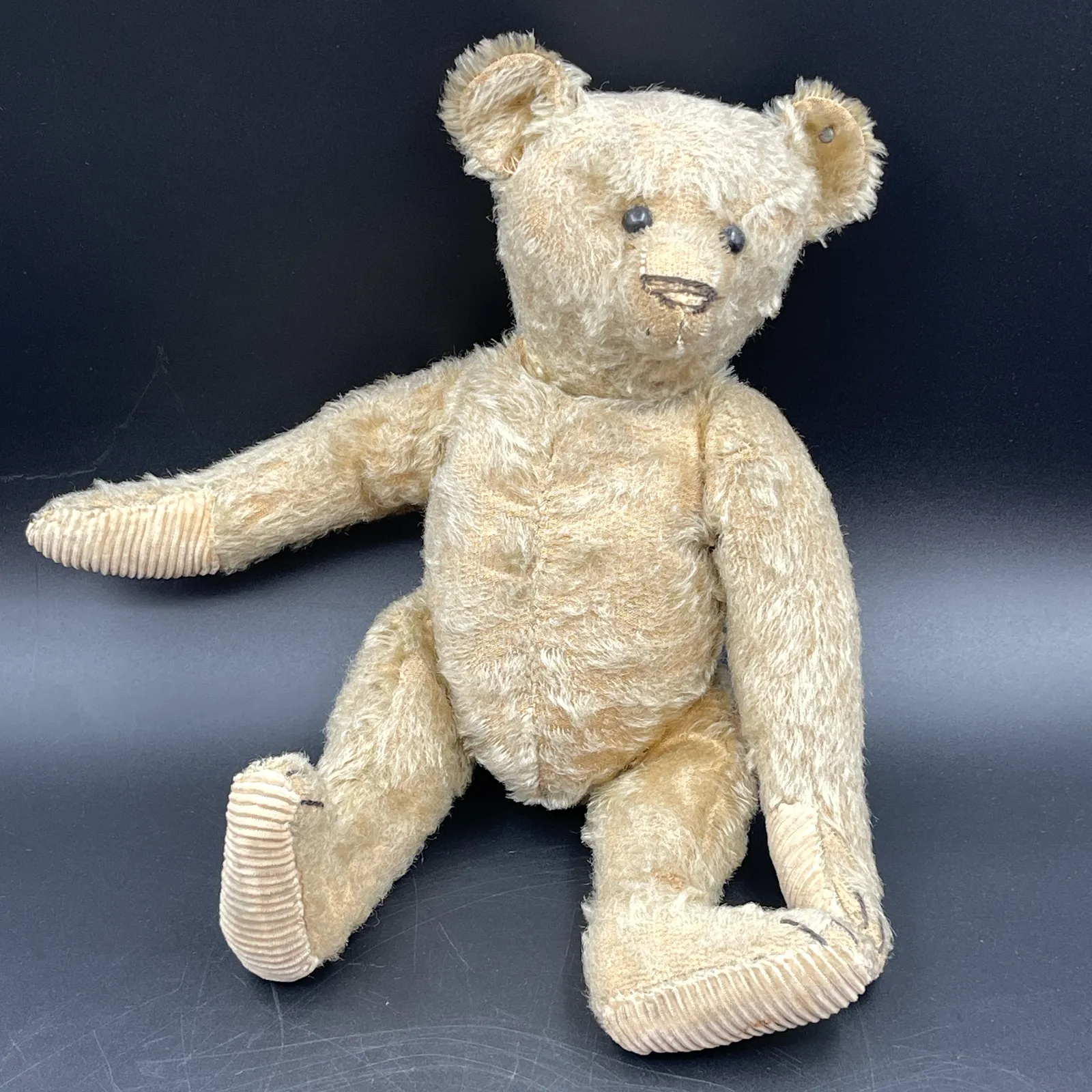 Antique Steiff Mohair Teddy Bear – Button in Ear, Jointed, Early 1900s, Restored Pads - Sterling Silver, Stones & Seattle History Estate Auction and 0% buyers premium! | Ocean Bid Auction