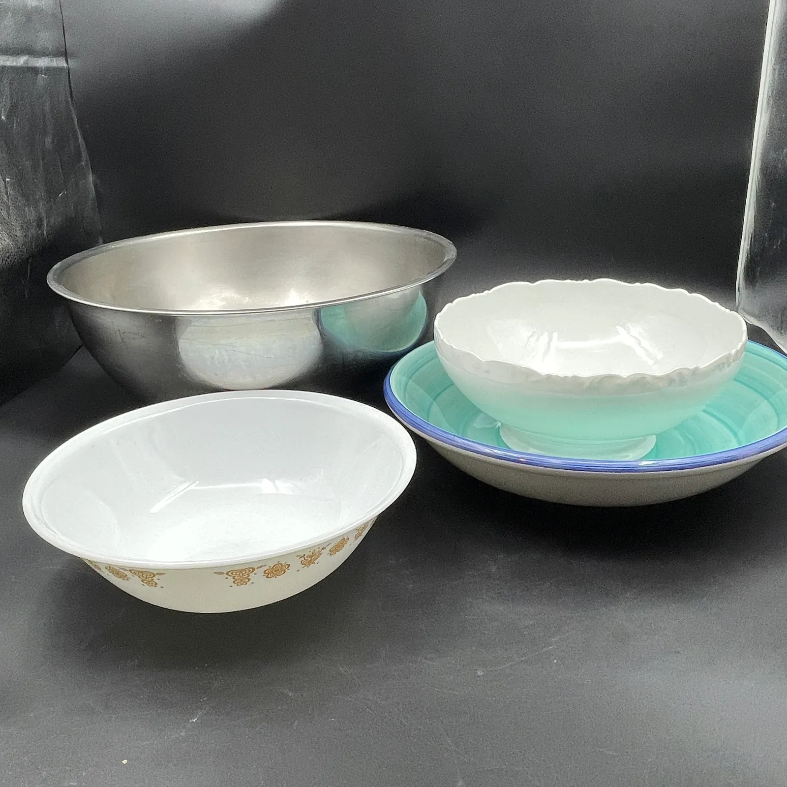 Vintage Kitchen Mixing & Serving Bowls - Sterling Silver, Stones & Seattle History Estate Auction and 0% buyers premium! | Ocean Bid Auction