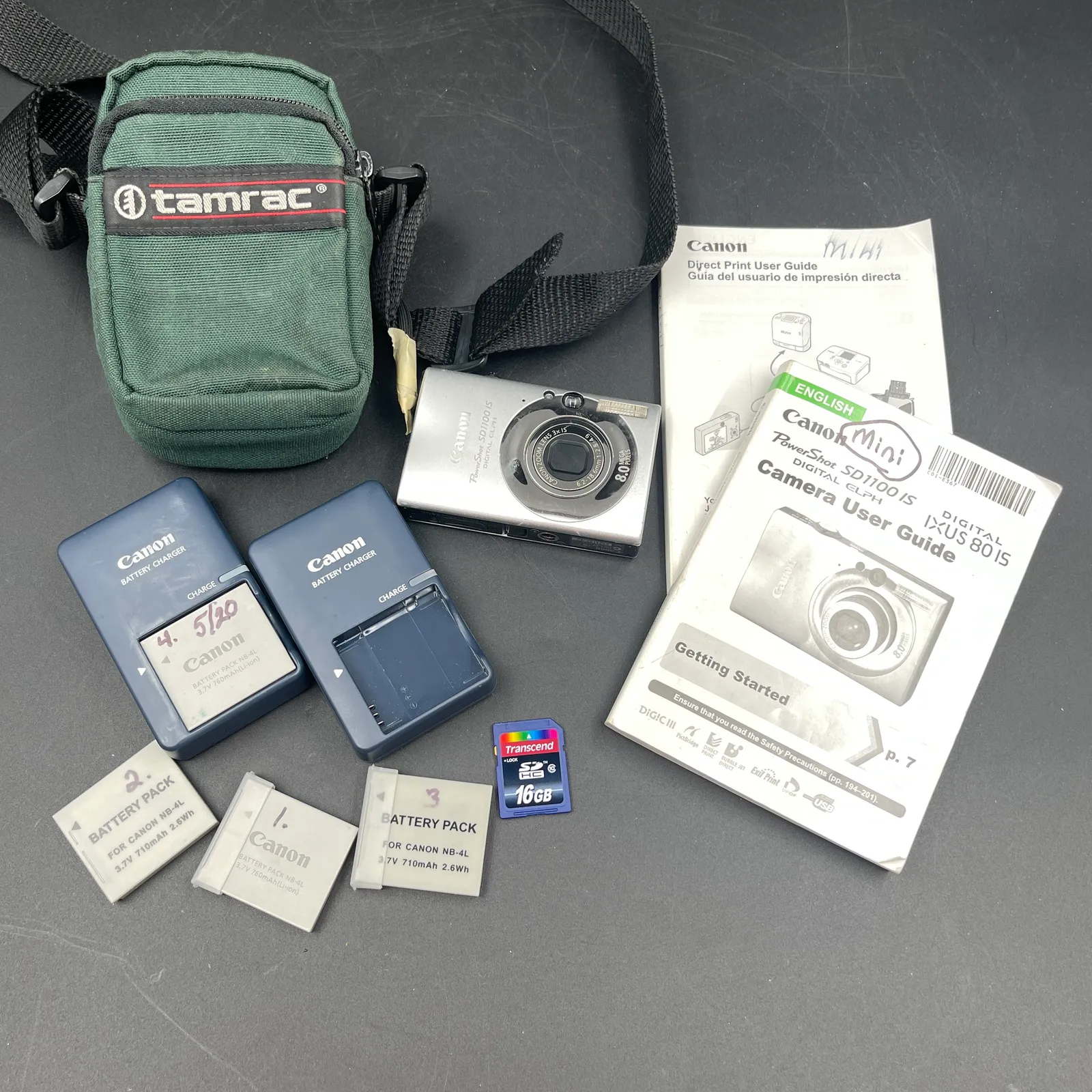 Canon PowerShot SD1100 IS Digital ELPH Camera Kit - Sterling Silver, Stones & Seattle History Estate Auction and 0% buyers premium! | Ocean Bid Auction