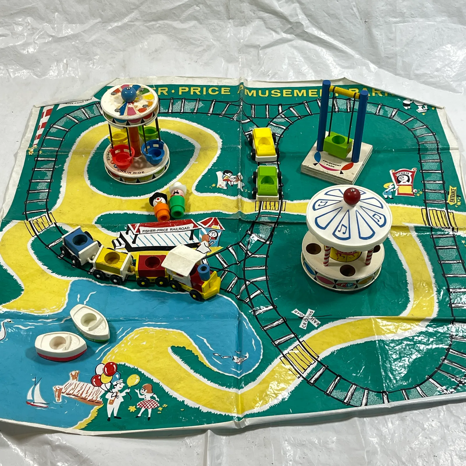 Vintage Fisher-Price Amusement Park Playset - Sterling Silver, Stones & Seattle History Estate Auction and 0% buyers premium! | Ocean Bid Auction