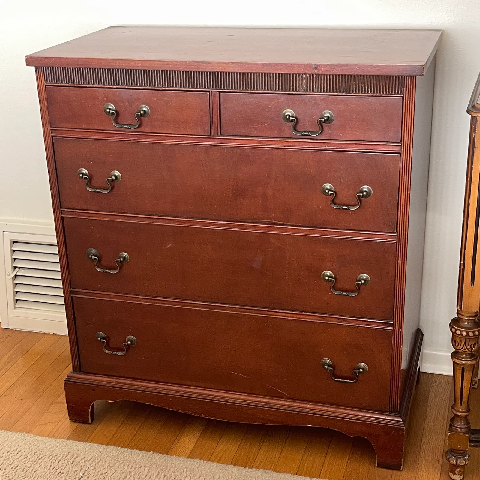Vintage Mahogany Tall Chest of Drawers - Sterling Silver, Stones & Seattle History Estate Auction and 0% buyers premium! | Ocean Bid Auction