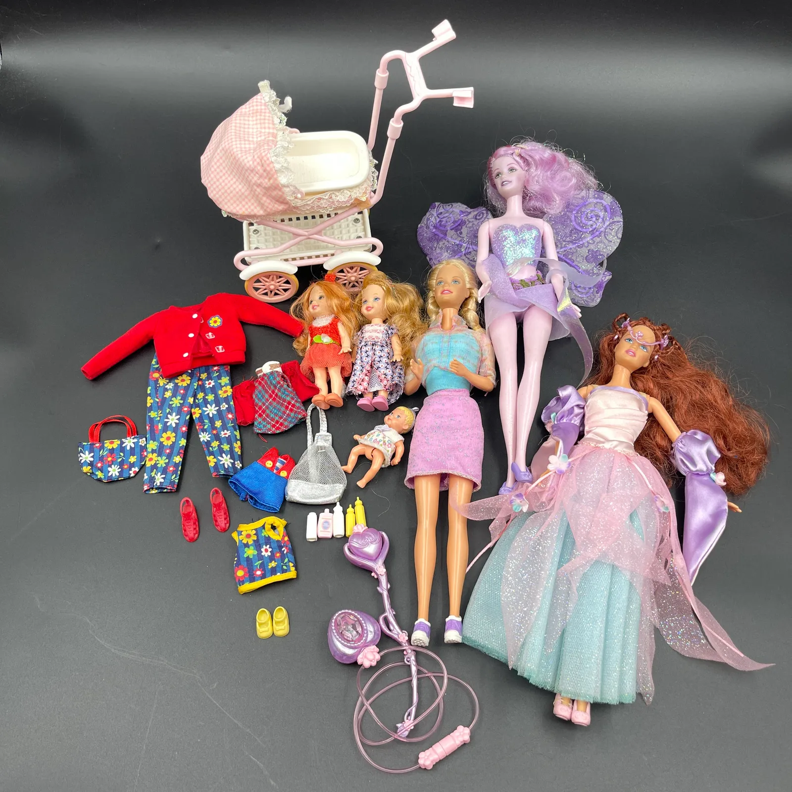 Barbie & Fashion Doll Lot with Fairies, Kelly Dolls, Clothes & Accessories - Sterling Silver, Stones & Seattle History Estate Auction and 0% buyers premium! | Ocean Bid Auction