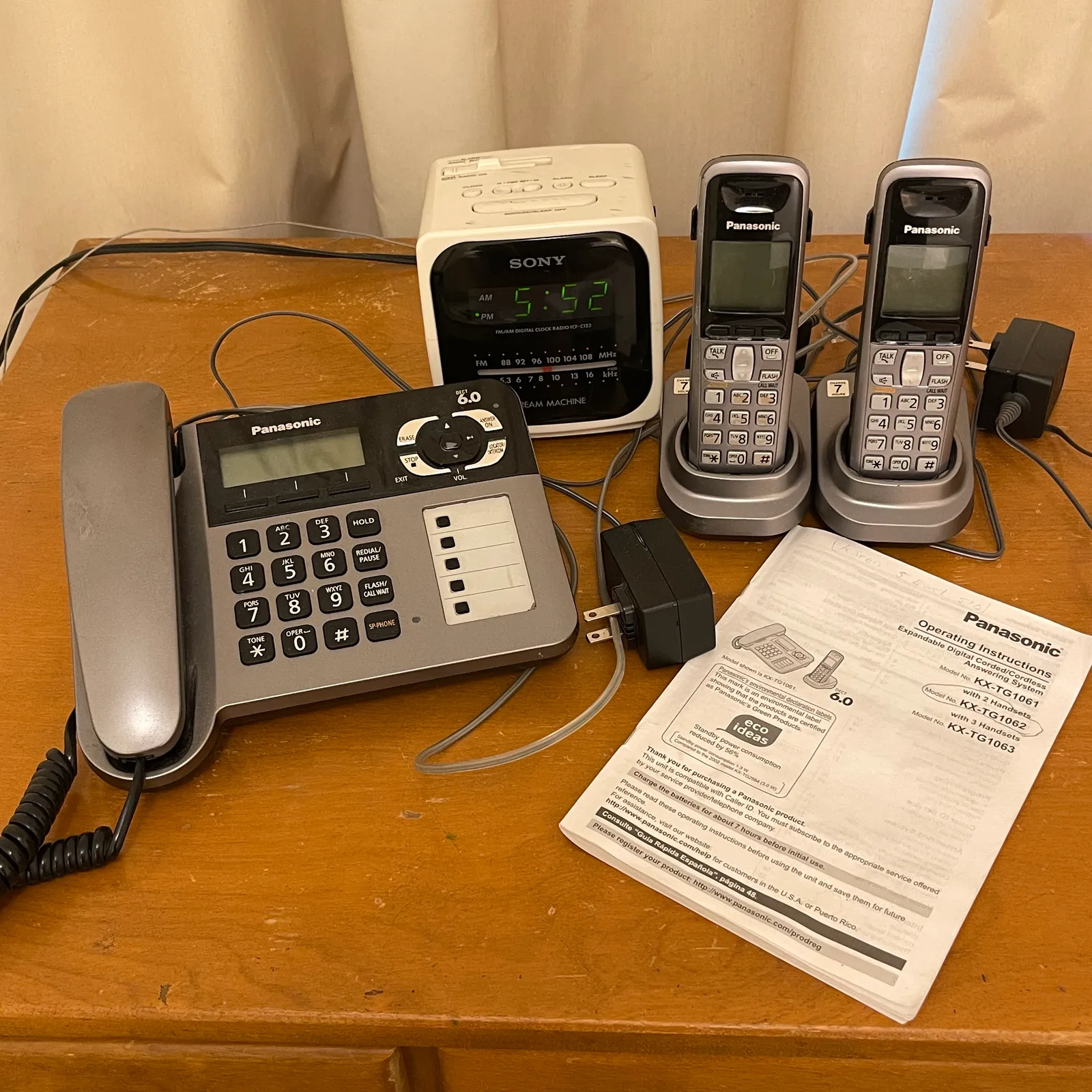 Panasonic Cordless Phone System & Sony Dream Machine Clock Radio - Sterling Silver, Stones & Seattle History Estate Auction and 0% buyers premium! | Ocean Bid Auction