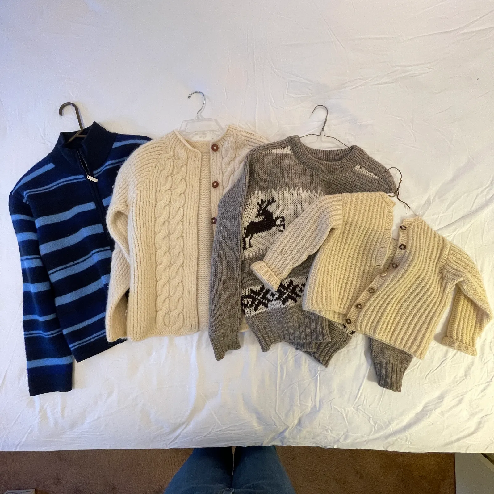 Wool & Knit Sweaters – Cable, Reindeer & Stripes - Sterling Silver, Stones & Seattle History Estate Auction and 0% buyers premium! | Ocean Bid Auction