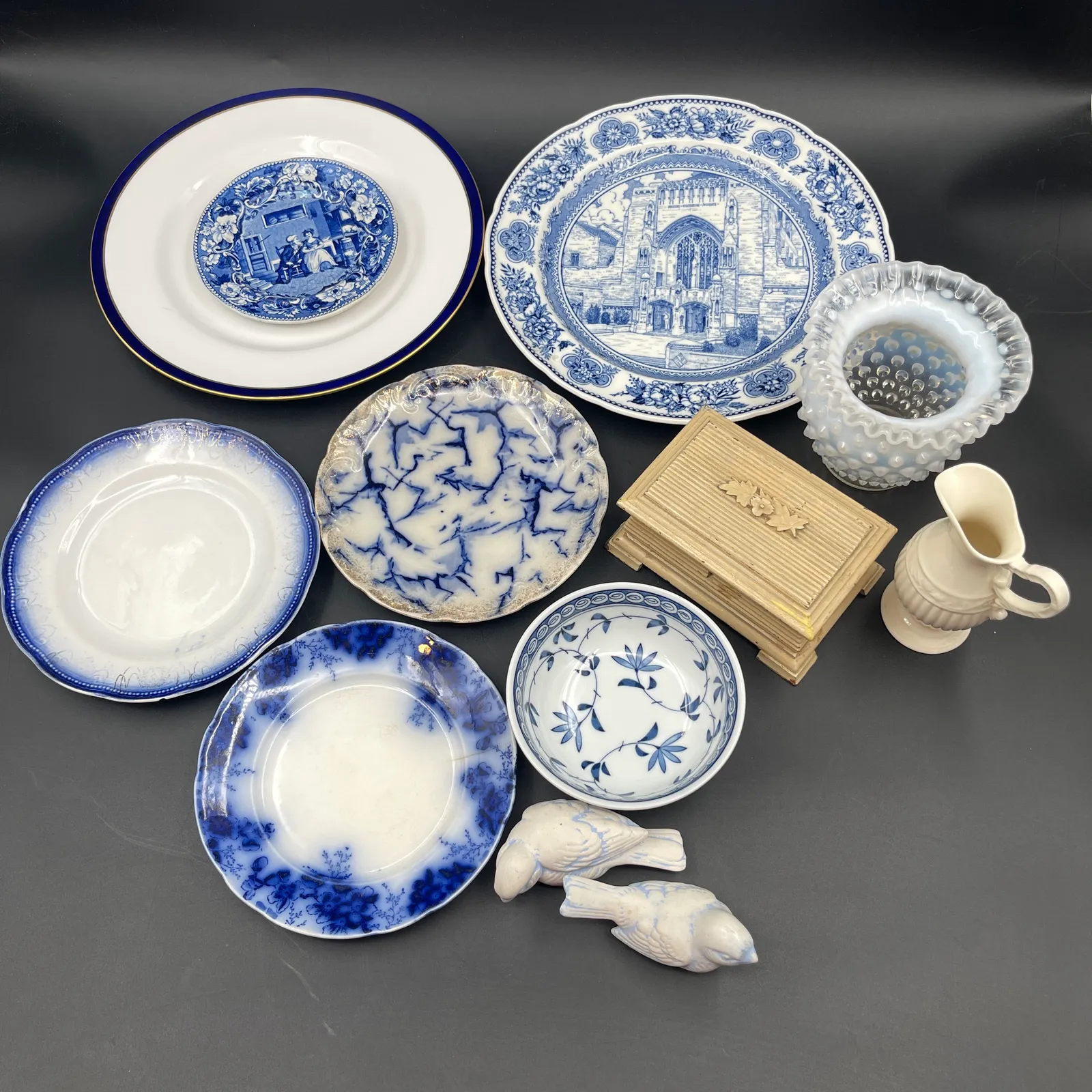 Antique Blue & White China Lot – Clews, Wedgwood Yale, Spode & Owens - Sterling Silver, Stones & Seattle History Estate Auction and 0% buyers premium! | Ocean Bid Auction