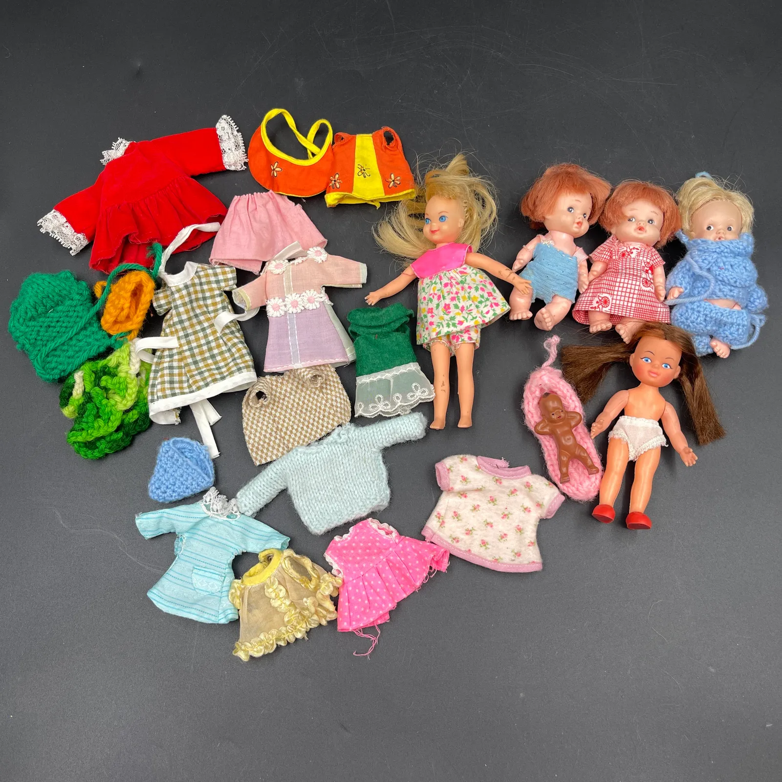 Vintage 1960s Mattel Tutti & Uneeda Pee Wee Dolls with Clothing - Sterling Silver, Stones & Seattle History Estate Auction and 0% buyers premium! | Ocean Bid Auction