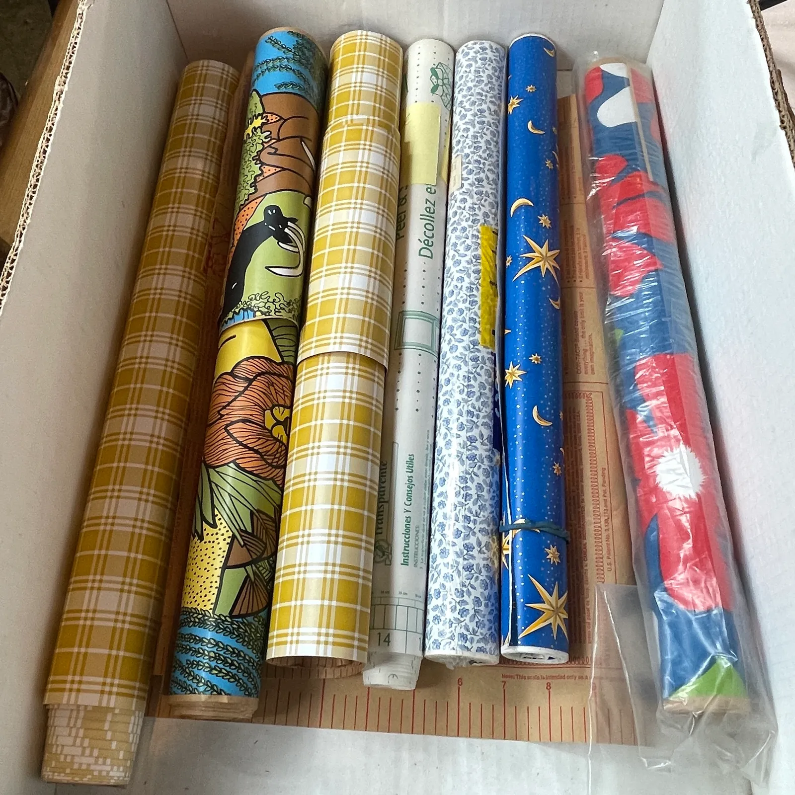 Vintage Contact Paper & Shelf Liner Rolls - Sterling Silver, Stones & Seattle History Estate Auction and 0% buyers premium! | Ocean Bid Auction