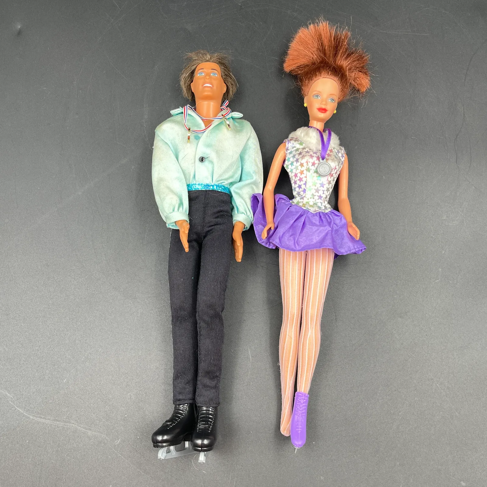 1997 Mattel Olympic USA Skater Barbie & Ken Doll Pair - Sterling Silver, Stones & Seattle History Estate Auction and 0% buyers premium! | Ocean Bid Auction