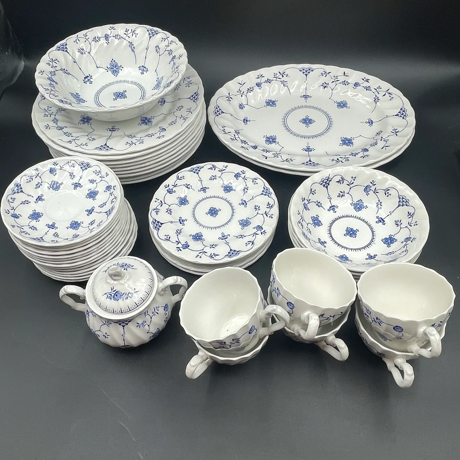 Myott Finlandia 1982 Staffordshire Dinnerware – Plates, Bowls, Cups & Sugar - Sterling Silver, Stones & Seattle History Estate Auction and 0% buyers premium! | Ocean Bid Auction