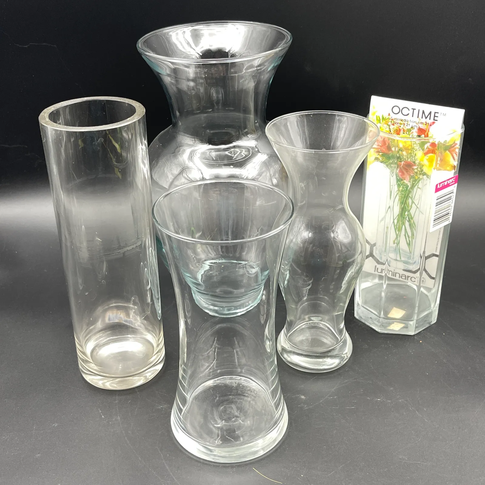Assorted Clear Glass Vases – Luminarc France - Sterling Silver, Stones & Seattle History Estate Auction and 0% buyers premium! | Ocean Bid Auction