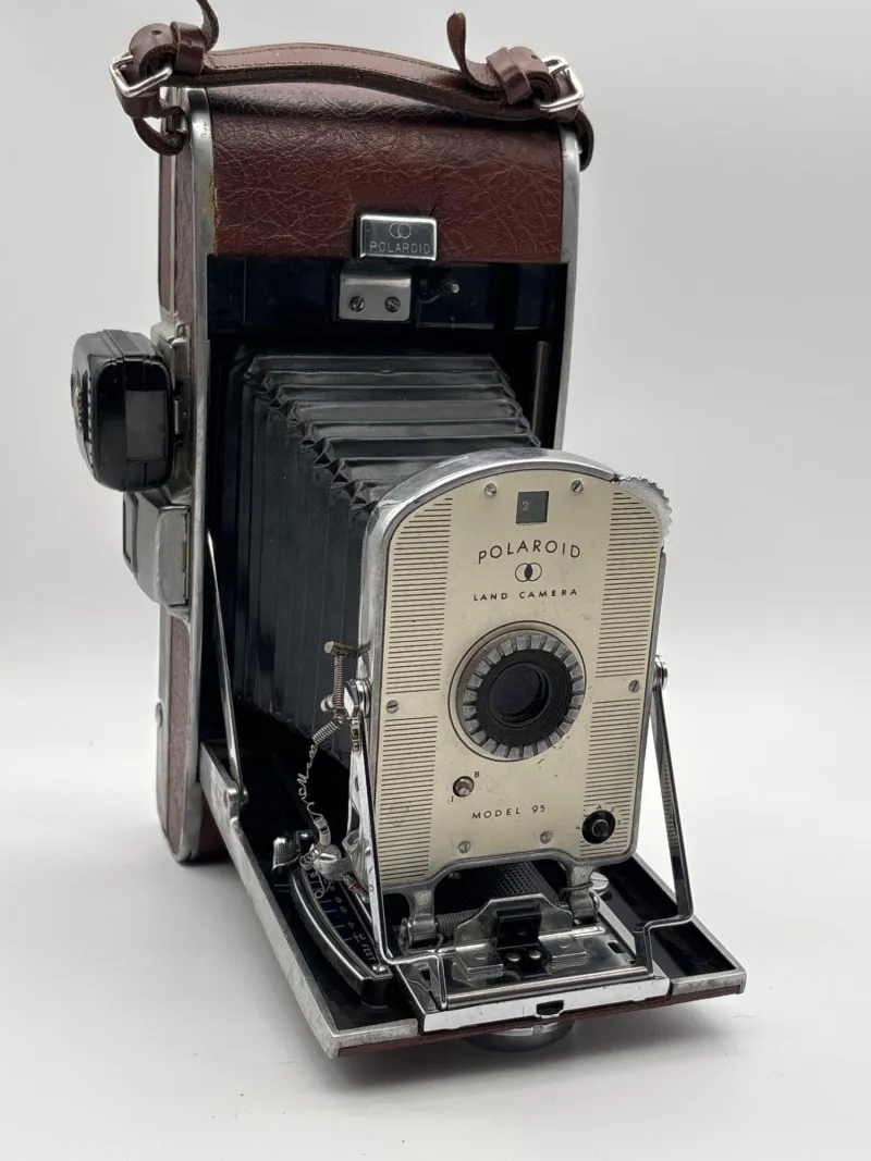 Iconic Polaroid Model 95 Land Camera with Original Leather Case - Newcastle Estate Collection - STERLING SILVER, GOLD TEETH, Antiques & Collectibles | Ocean Bid Auction